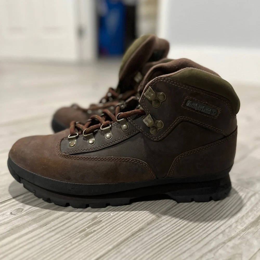 Timberland Hiker Brown 90s Leather Mid Hiking Boots - Picture 5 of 5